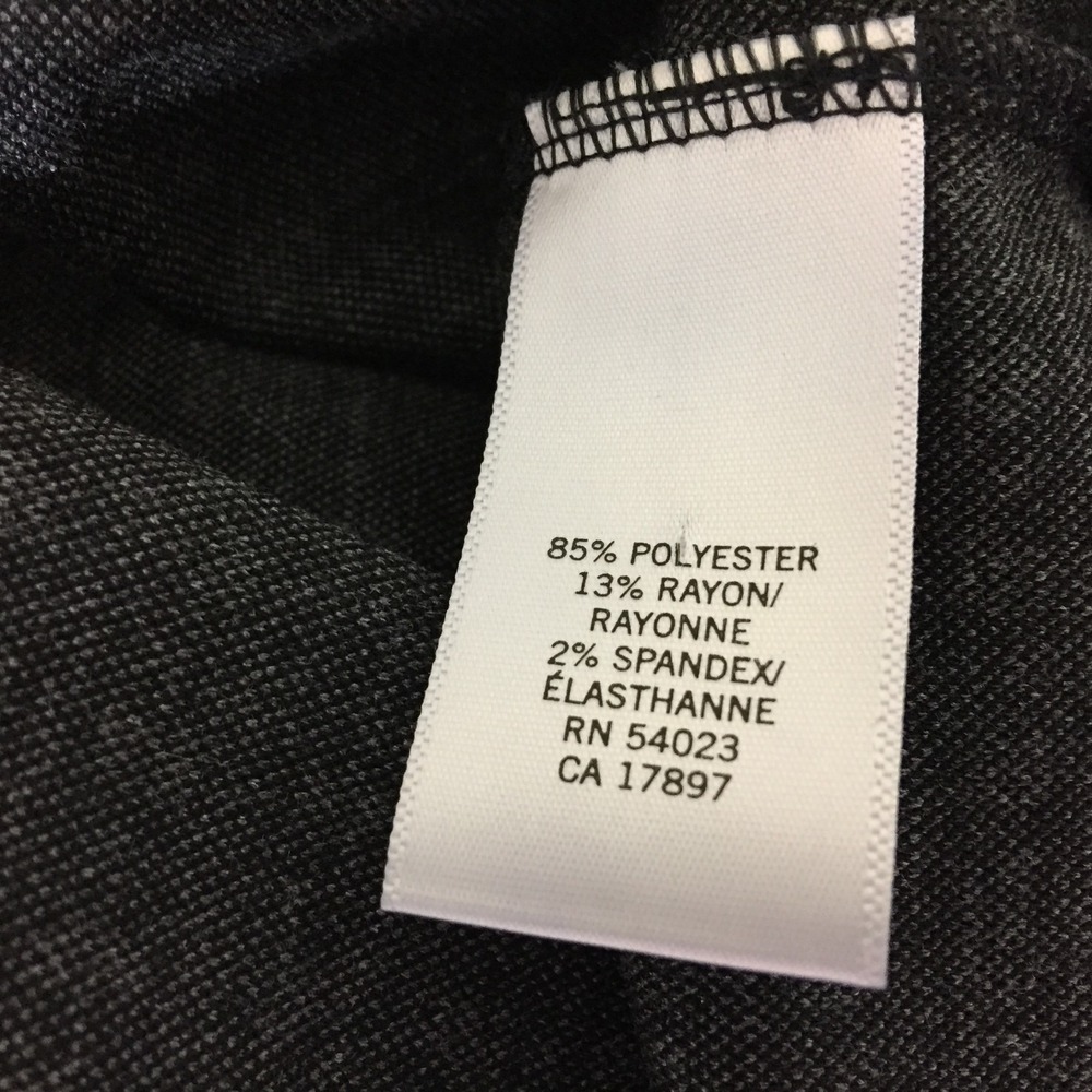Banana Republic Dress 8P Black Gray Polka Dot Knit Tab Shoulder Cap Sl Casual - Picture 7 of 7